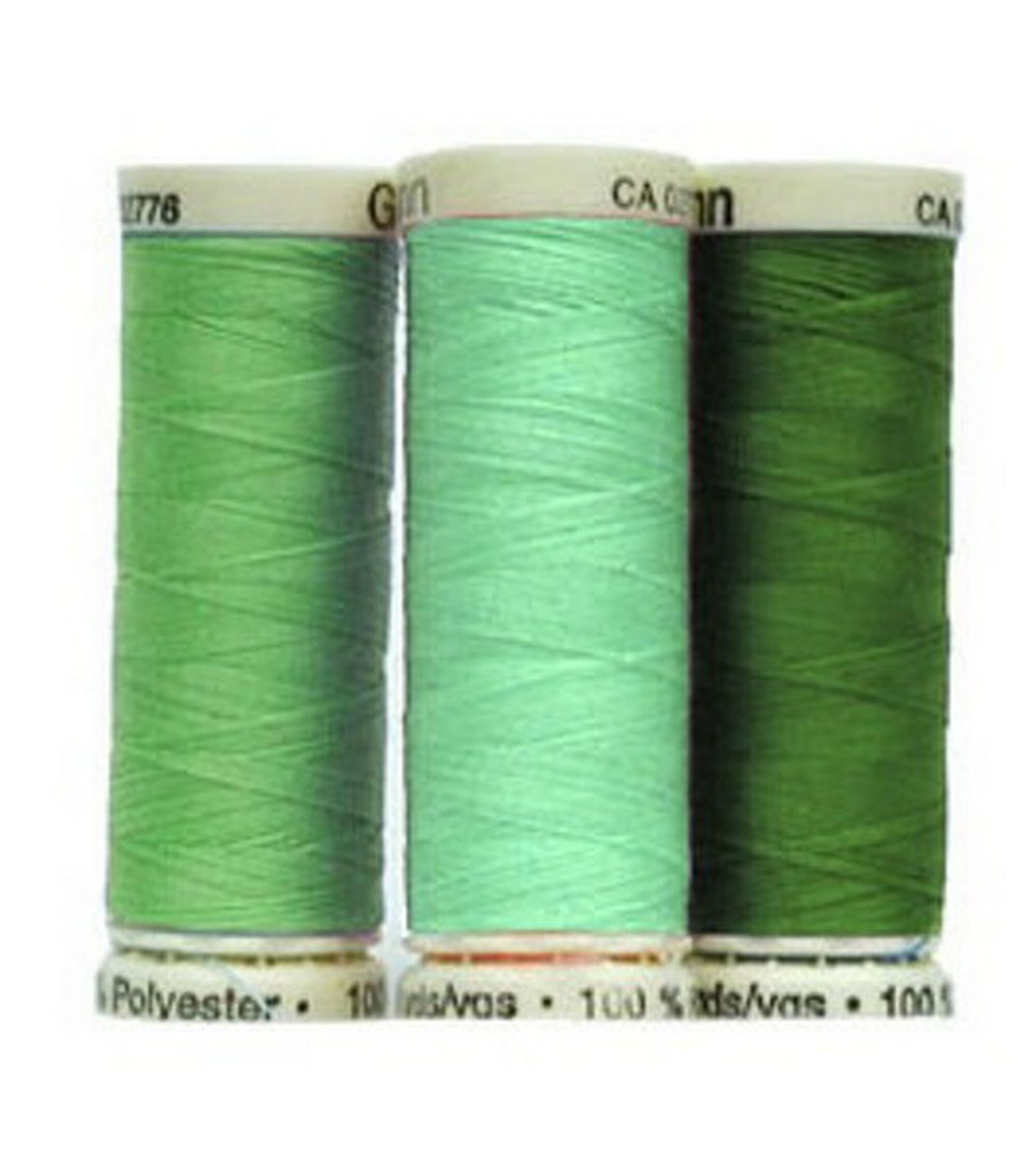 3 NEW different Green colors GUTERMANN 100% polyester thread 110 yard spools 
